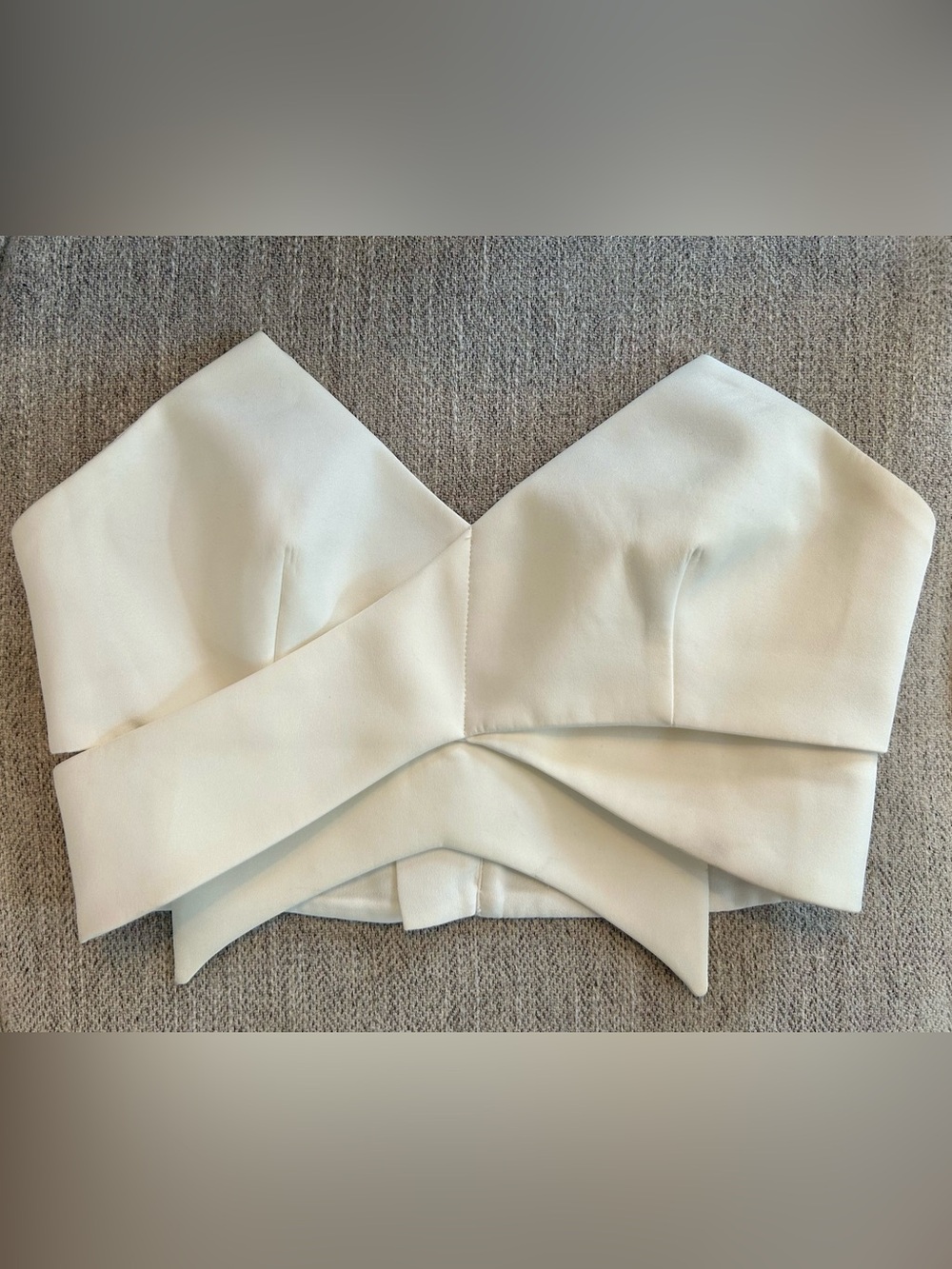 KEEPSAKE the Label Ivory Strapless Peplum Crop Top - Picture 2 of 7